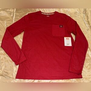 Wrangler Men's Bold Red Long Sleeve Shirt